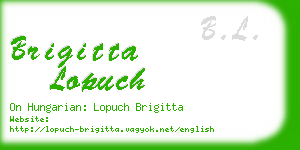brigitta lopuch business card